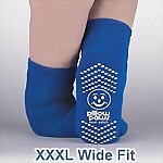 Bariatric 3X Non-Skid Slipper Socks, Double Sided Treads