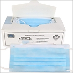 Intco® 3-Ply Procedure Mask w/ Nose Piece and Earloops, 50/Box