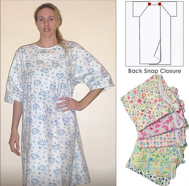 Womens Floral Hospital Gowns