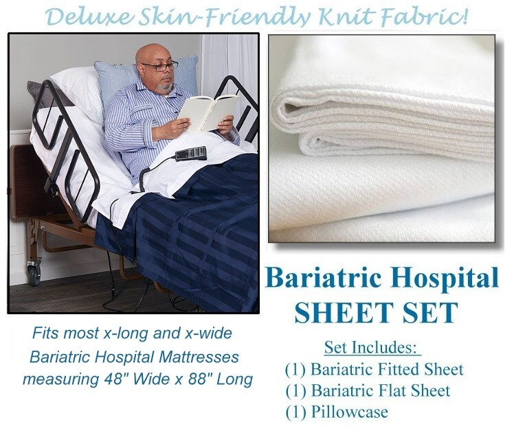 88 inch long 48 inch wide bariatric hospital sheet set 