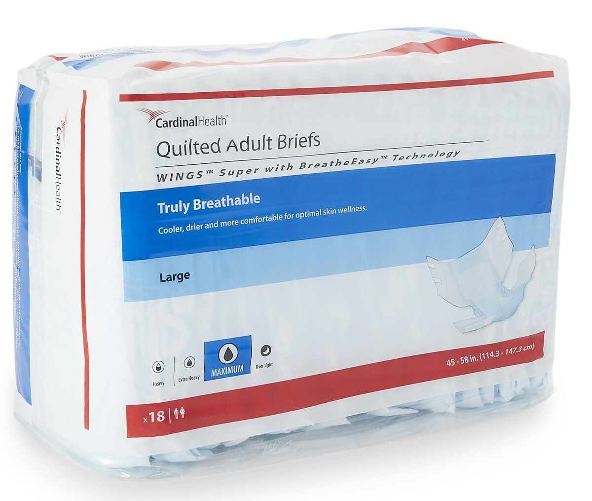 Cardinal Health Wings Maximum Adult Briefs