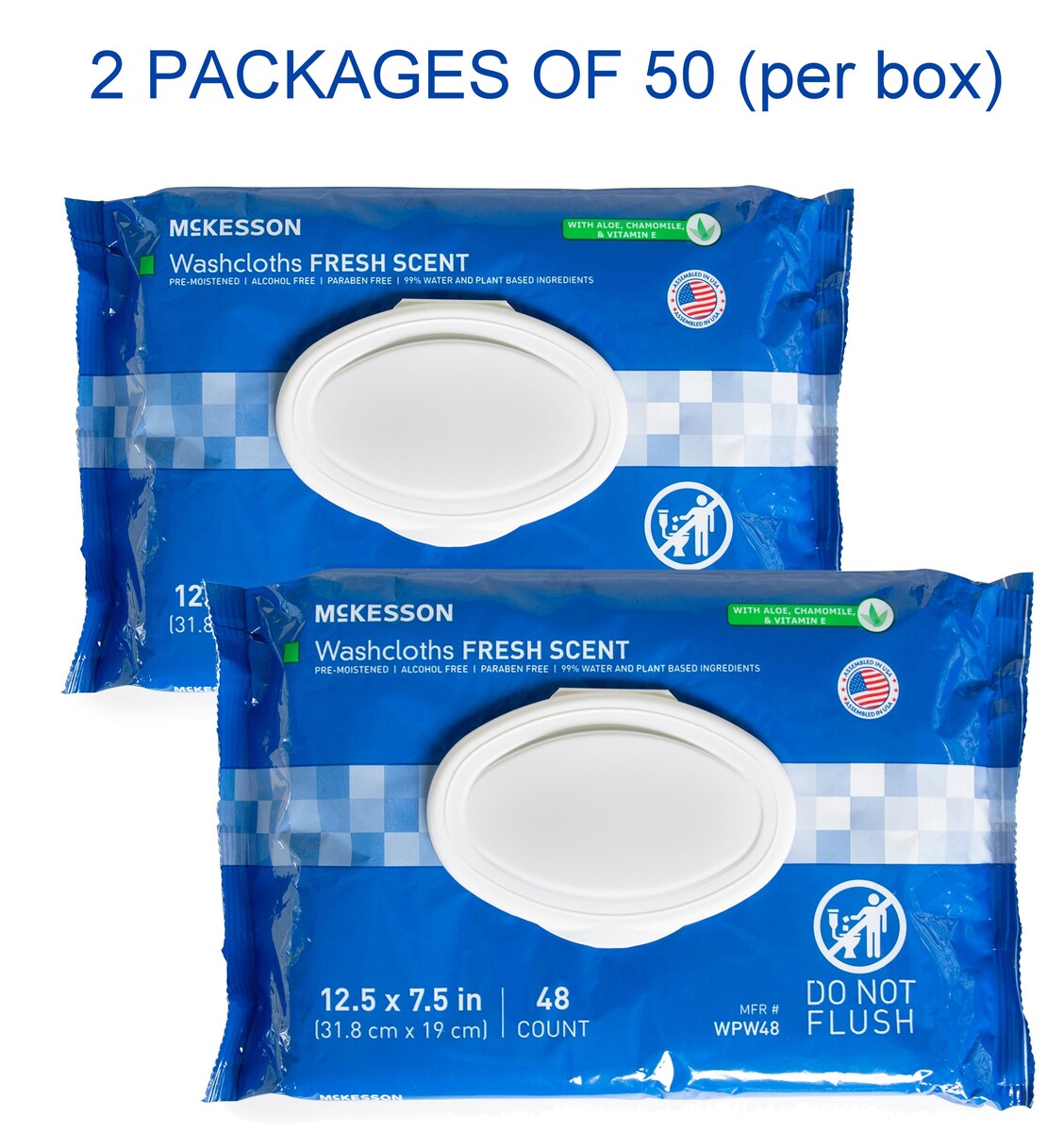 McKesson StayDry Wet Wipes for Adults