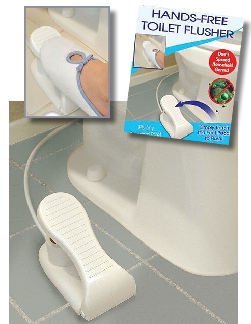 hands free toilet flusher