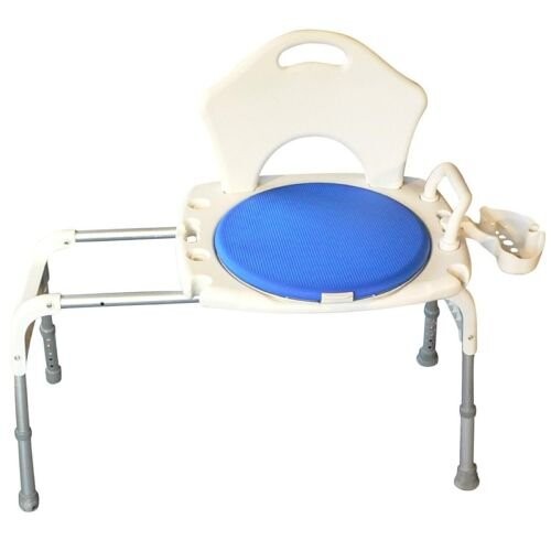 Slide and Swivel Bath Transfer Bench with Swivel Soft Seat