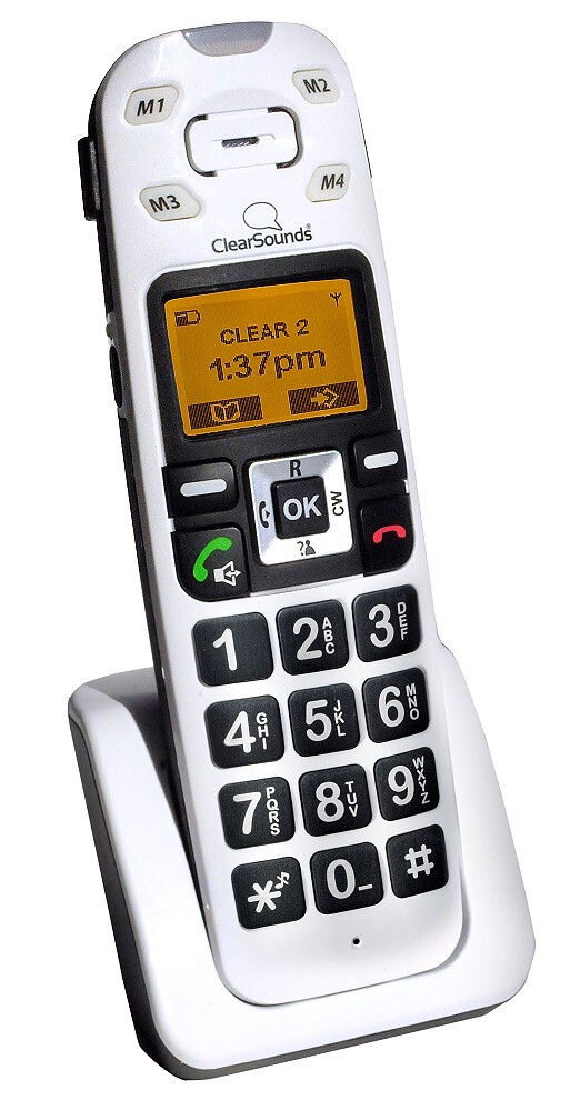 Clearsounds® A500E Amplified Talking Cordless Phone Expansion Handset