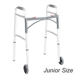 Junior Dual Release Folding Walker, 5" Wheels